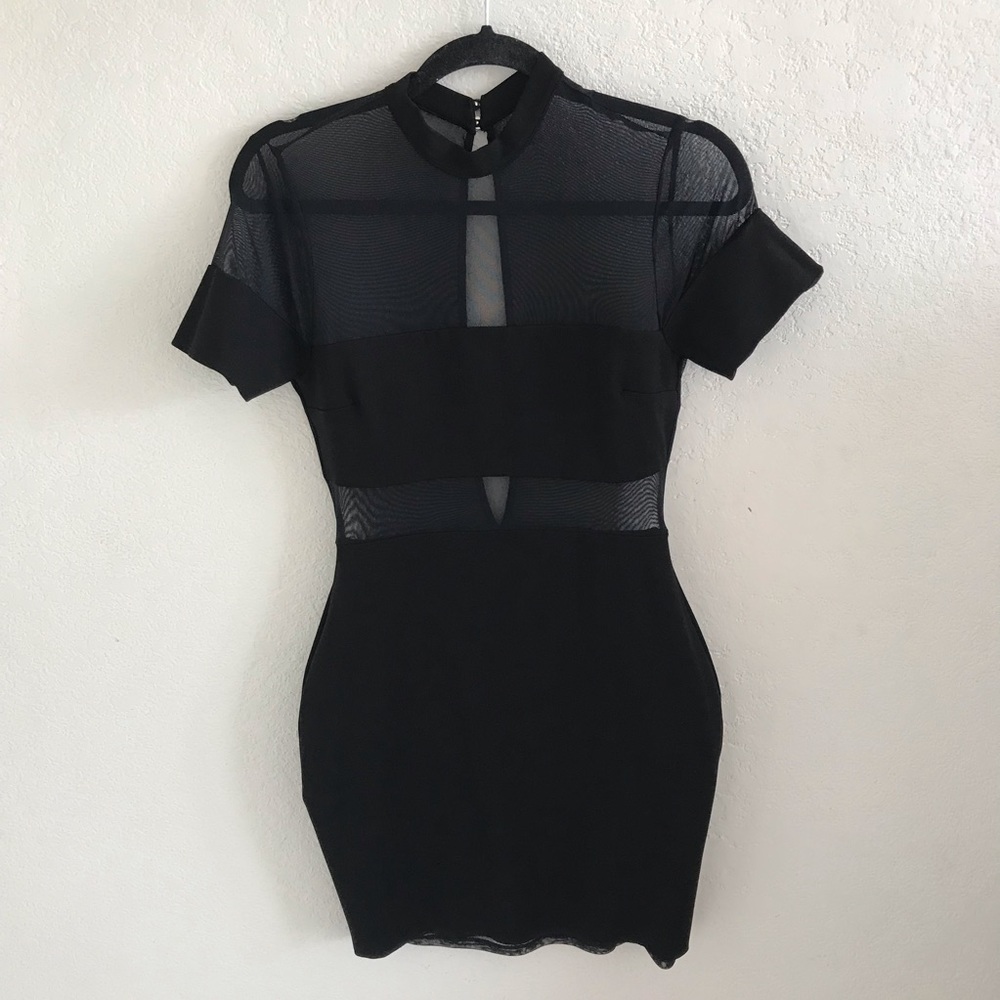 Black Mesh Cocktail Dress by Kimchi Blue